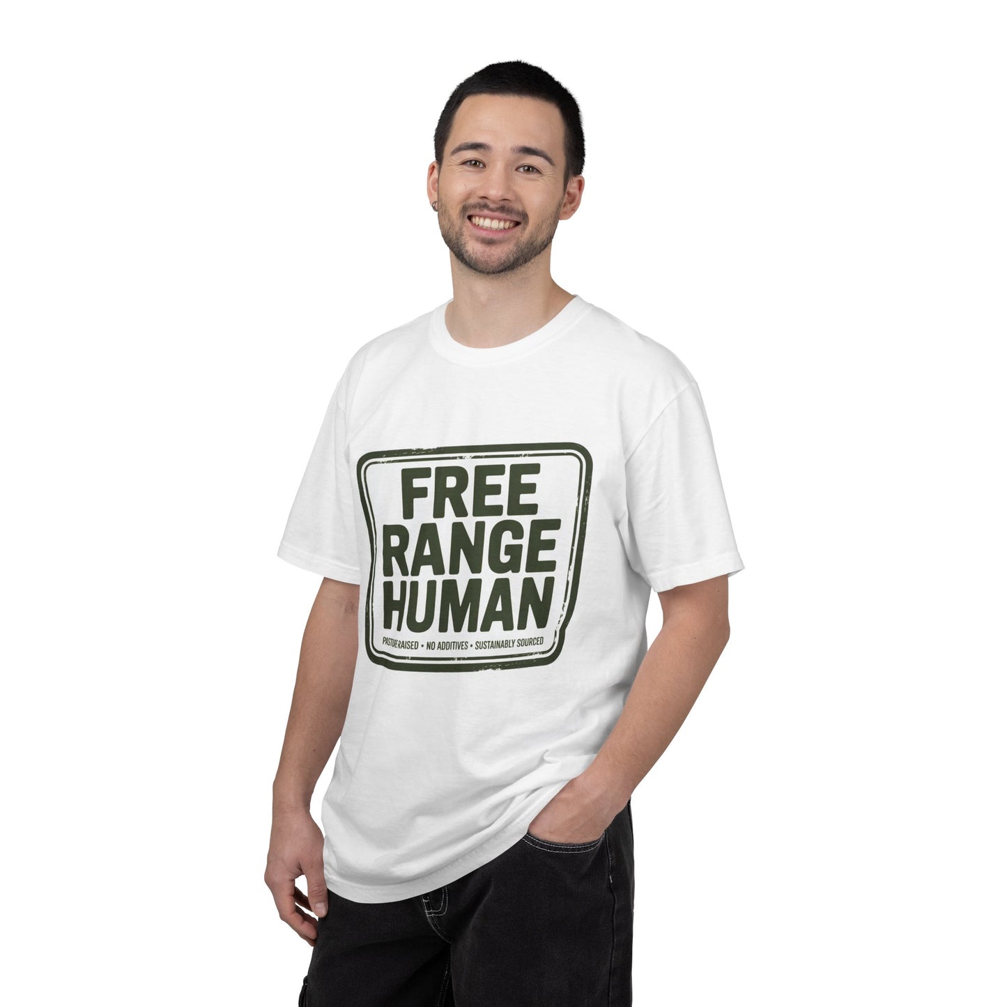 Free Range Human Graphic T-Shirt — "Free Range Human" Tee