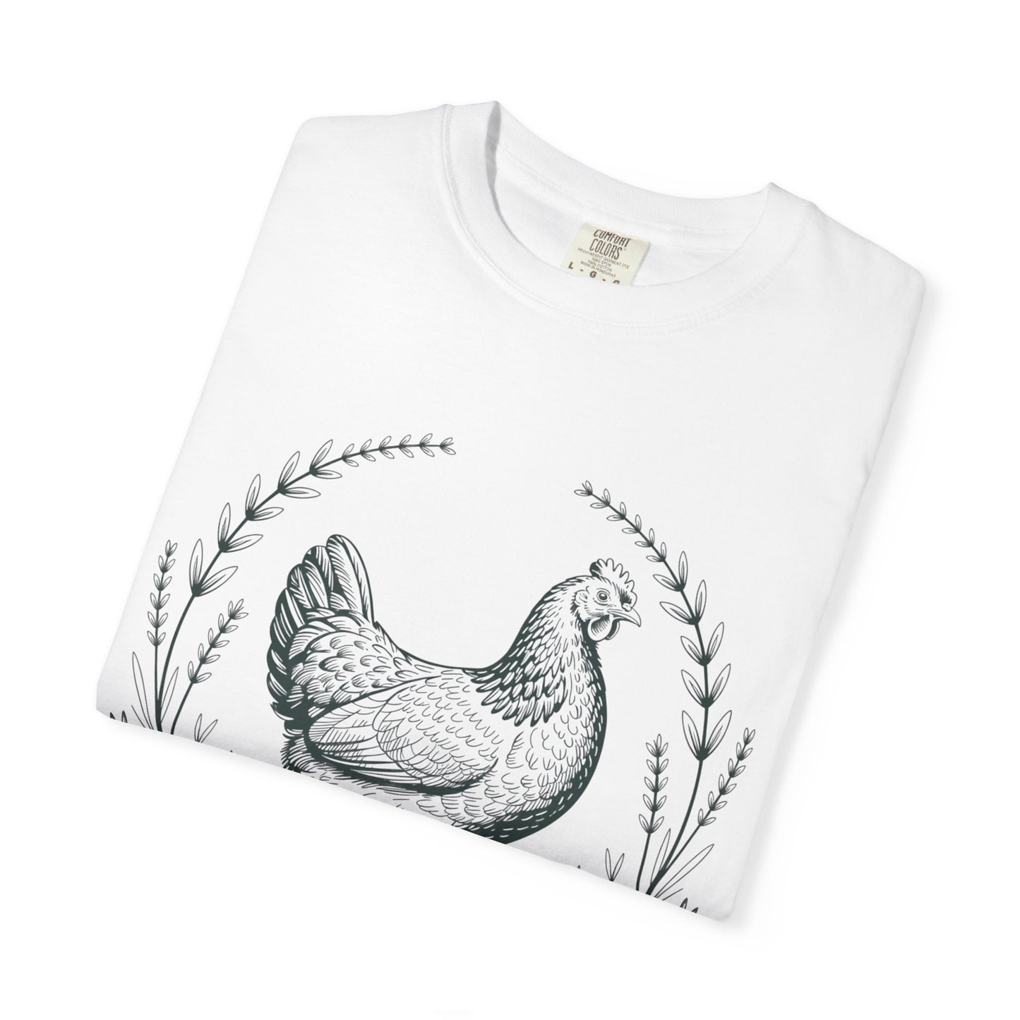 Hen & Herbal Wreath T-Shirt — Vintage Scientific Illustration