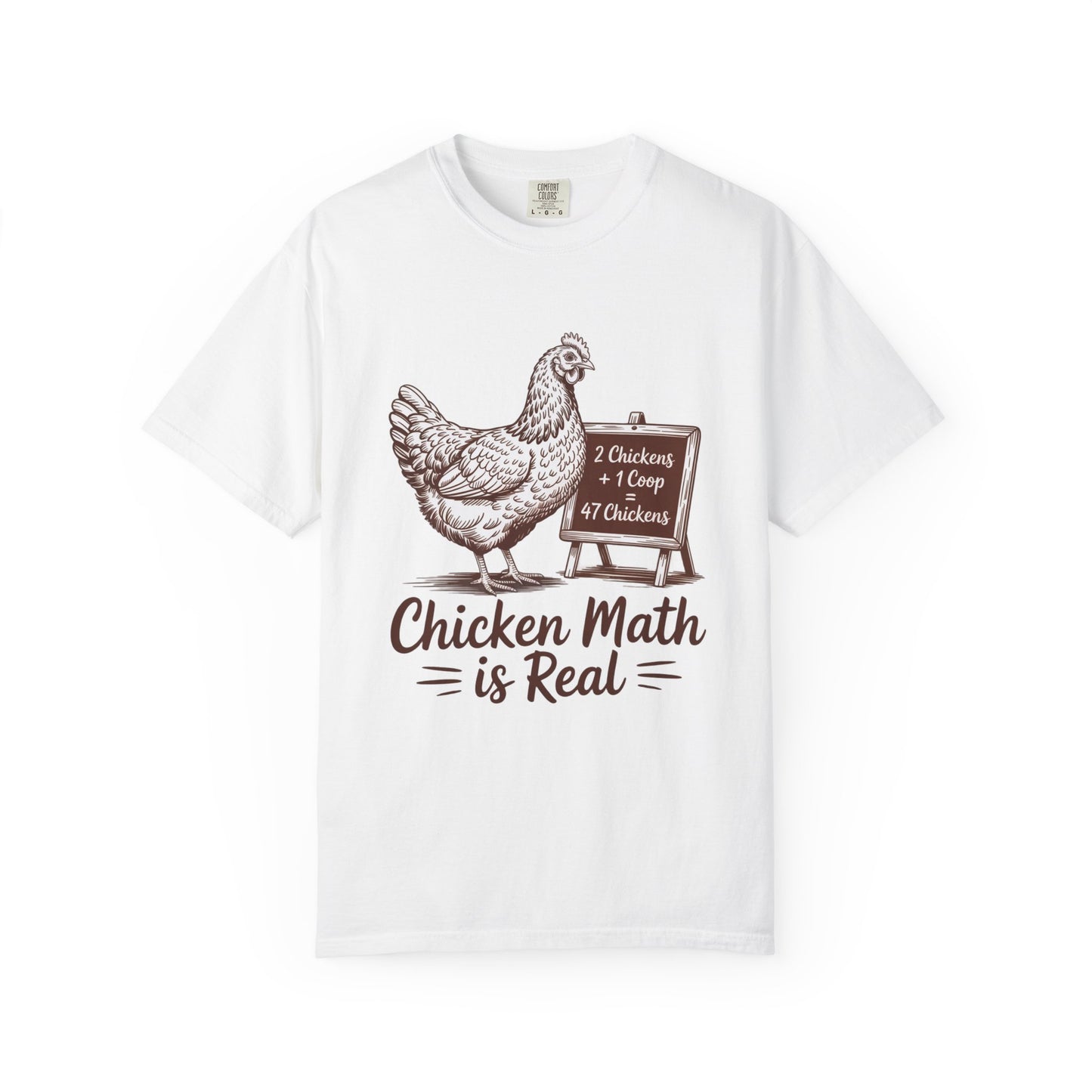 Chicken Math Tee — 'Chicken Math Is Real Math' Homesteader Shirt